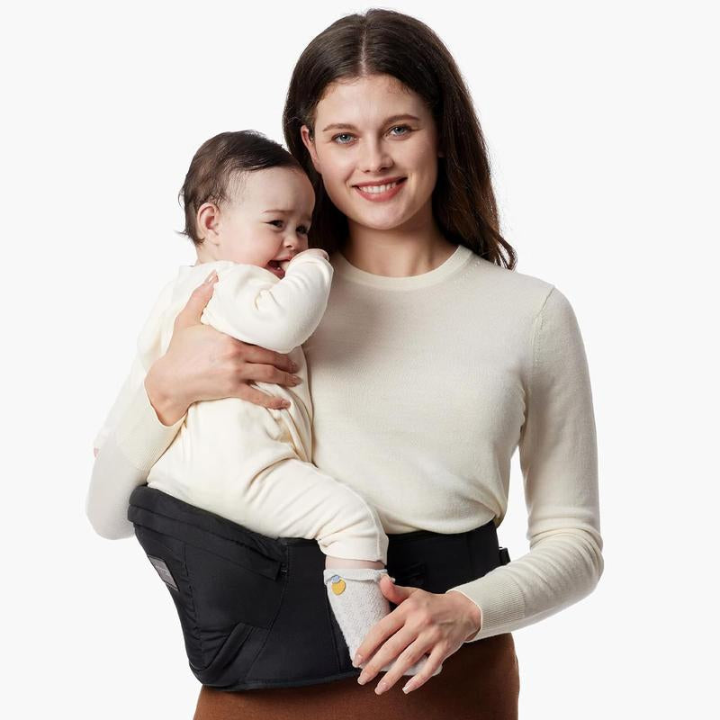 Momcozy Ergonomic Hip Seat Baby Carrier - Adjustable, Portable & Perfect for Newborns to Toddlers (Up to 45lbs) - Ideal Gift for Moms on the Go!