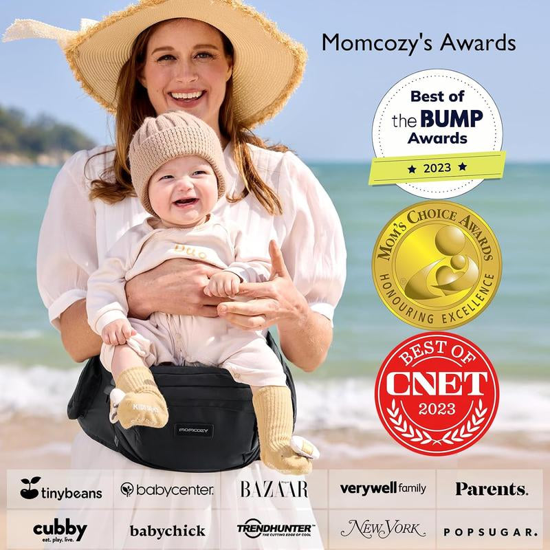 Momcozy Ergonomic Hip Seat Baby Carrier - Adjustable, Portable & Perfect for Newborns to Toddlers (Up to 45lbs) - Ideal Gift for Moms on the Go!